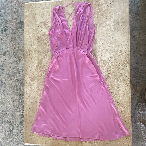 NWT Banana Republic Jesse Satin Dress SZ L - Picture 4 of 10